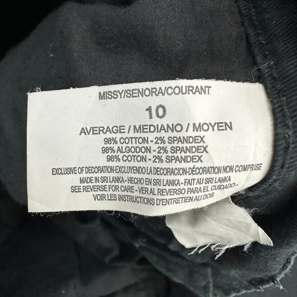 Gloria Vanderbilt Amanda Straight Leg Women's size 10P Black Denim Jeans - Picture 4 of 5